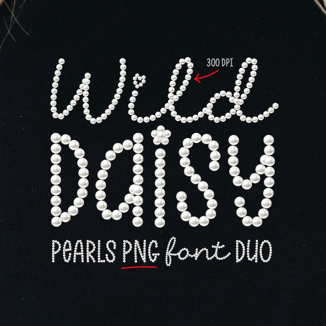 Pearl Beaded Script Font Duo PNG Alphabet Letters, Pearl PNG Letter ...
