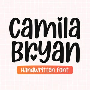 Handgeschriebene Schrift, Cricut-Schrift, Procreate-Schrift, Schrift für Cricut, Schrift SVG, Schreibschrift SVG, Herz-Schrift SVG, Hochzeitsschrift - Camila Bryan-Schrift