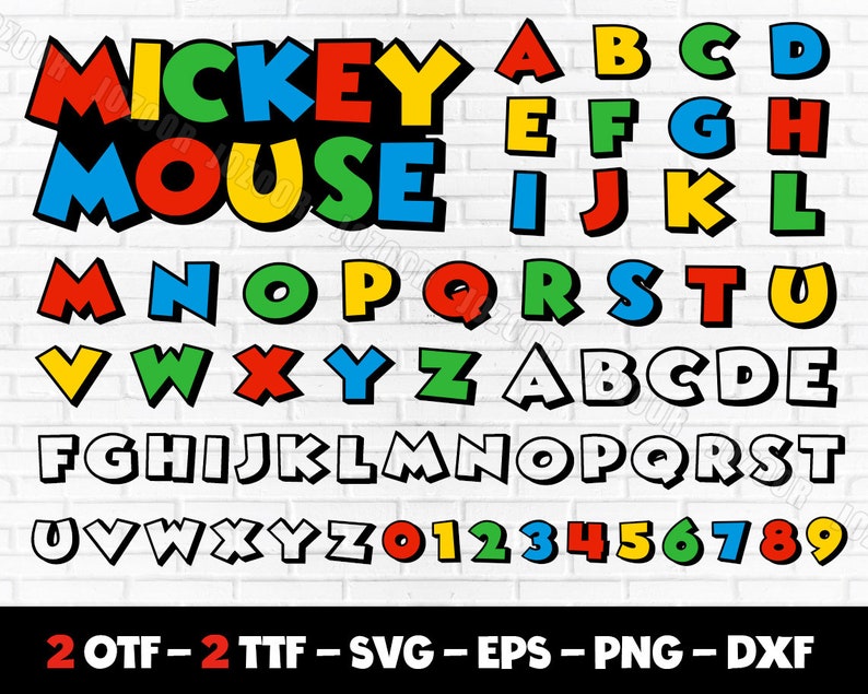 Mickey Mouse Disney Font
