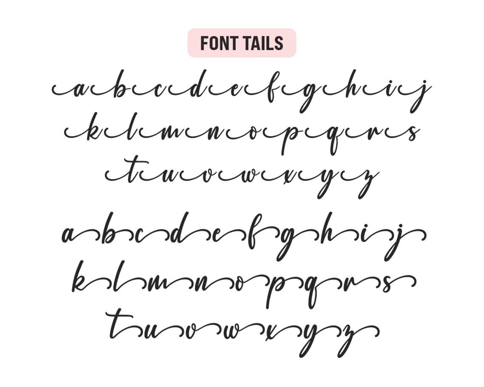 Script Font, Font With Tails, Cursive Font, Cricut Font, Handwritten ...