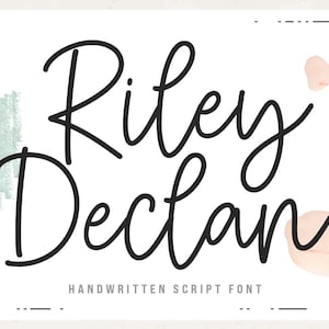 Skript-Schriftart, kursive Schriftart, Cricut-Schriftart, handgeschriebene Schriftart, Signatur-Schriftart, Schriftart für Cricut, Skript-Schriftart SVG, Skript-Schriftarten - Riley Declan-Schriftart