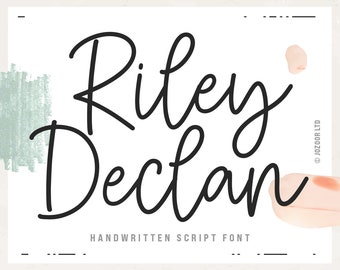 Script Font, Cursive Font, Cricut Font, Handwritten Font, Signature Font, Font for Cricut, Script Font SVG, Script Fonts - Riley Declan Font