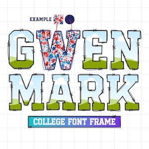 Canva-lijstsjabloon Alfabetletterletters, alfabetdoodle, alfabet invullen, universiteitscanvalijst, Varsity-canvalijst, Canva-brievenlijst