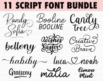 Script Font Bundle, Cursive Fonts with Hearts Bundle, Wedding Font bundle, Cricut Font Bundle Script Fonts Bundle for Cricut Script Font SVG