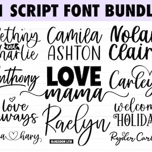 Script Font Bundle, Cursive Fonts with Hearts Bundle, Wedding Font bundle, Cricut Font Bundle Script Fonts Bundle for Cricut Script Font SVG