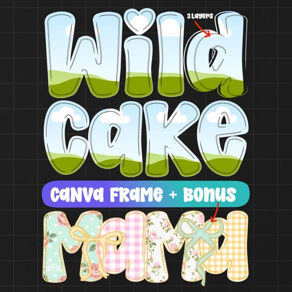 Canva Frame Template Alphabet Preppy Font Letters, Alphabet Doodle, Fill in Alphabet, Canva Frame Monogram, Doodle Canva,Canva Letters Frame