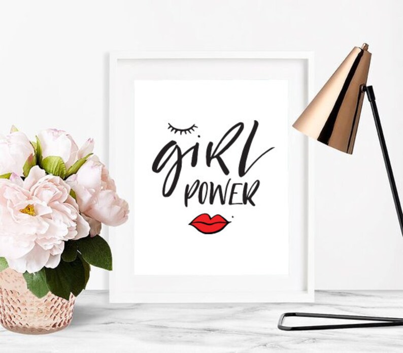 Girl Power Print Feminist Art Printable Wall Art Feminism | Etsy