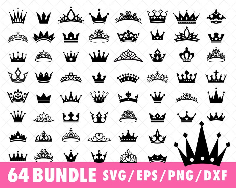 Crown Svg Bundle Crown Svg Cut File King Crown Queen Crown Princess Tiara Svg File For Cricut Silhouette Crown Vector Clip Art Art Collectibles Minyamarket Com