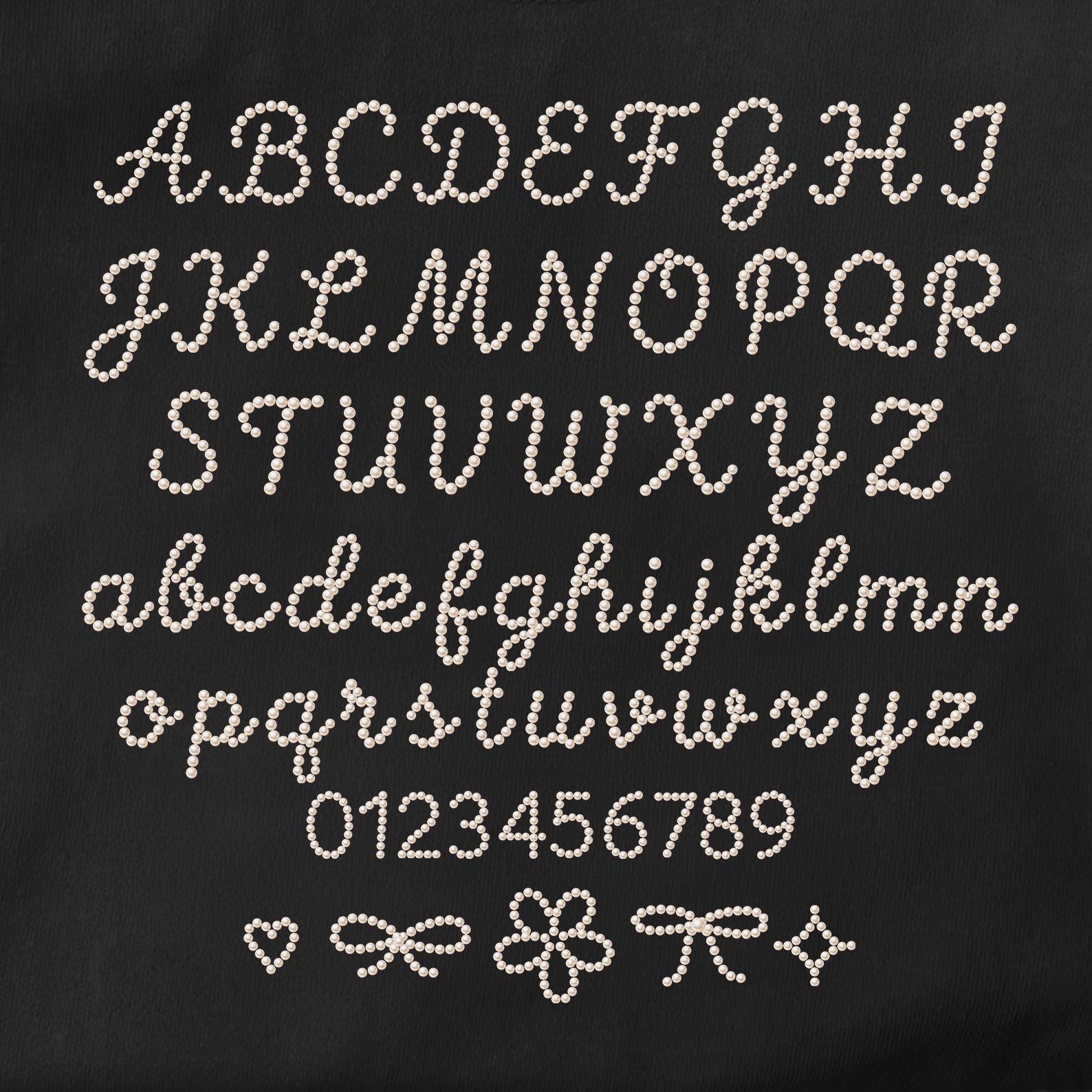 Pearl Beaded Script Font PNG Alphabet Letters, Pearl PNG Letter, Pearls ...