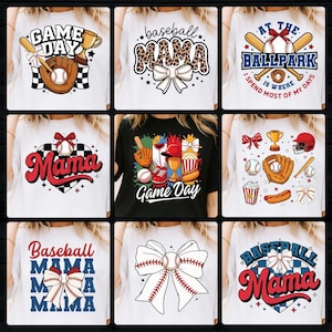 Honkbal PNG SVG-bundel, Baseball Mama PNG, Game Day Baseball Bow png, Baseball Coquette png, Retro Baseball png, geruit honkbal png svg