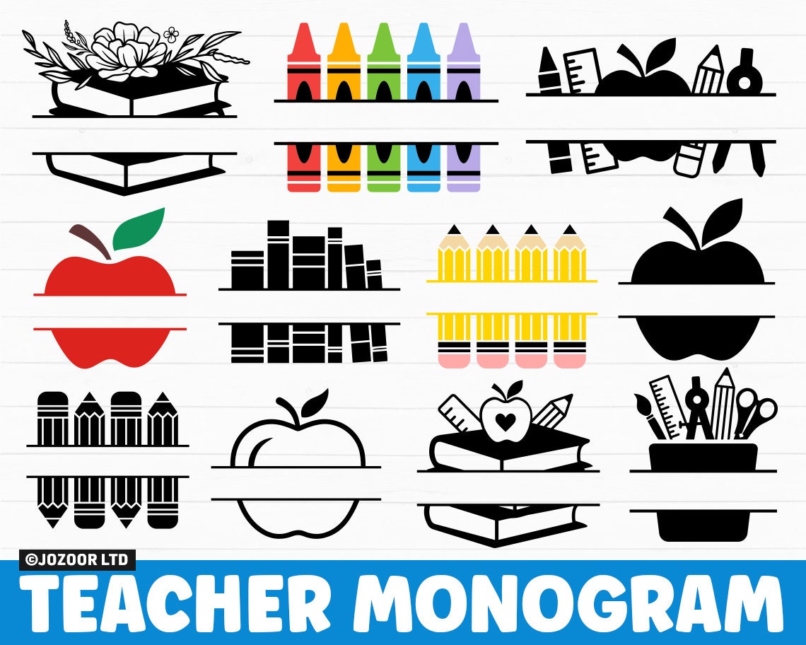 Teacher Monogram SVG, Teacher Name SVG, Teacher SVG, Teacher Shirt Svg ...