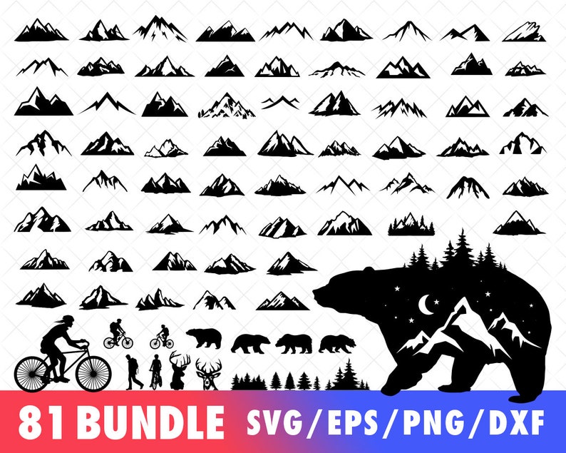 Free Free 248 Silhouette Bear Mountain Svg SVG PNG EPS DXF File