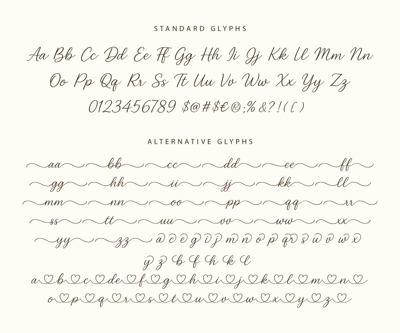 Script Font, Font With Hearts, Font With Tails, Heart Font, Wedding ...