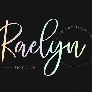 Fuente de escritura, fuente cursiva, fuente con corazones, fuente con colas, fuente de boda con corazones, fuente Cricut, fuente para Cricut, fuente de escritura SVG - Fuente Raelyn