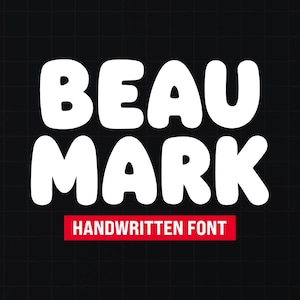 Handwritten Font, Cricut Font, Procreate Font, Font for Cricut, Font SVG, Script Font SVG, Bubble Font, Groovy Retro Font - Beau Mark Font