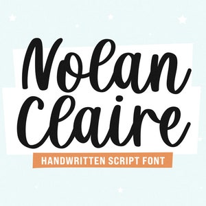 Script Font, Cursive Font, Cricut Font, Handwritten Font, Holiday Font, Font for Cricut, Script Font SVG, Script Fonts - Nolan Claire Font