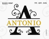 Split Monogram SVG, Split Monogram Font, Monogram Font SVG, Split Monogram Letters SVG, split monogram alphabet svg, svg Font for Circut