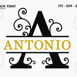 Split Monogramm SVG, Split Monogramm Schrift, Monogramm Schrift SVG, Split Monogramm Buchstaben SVG, Split Monogramm Alphabet svg, svg Schrift für Circut