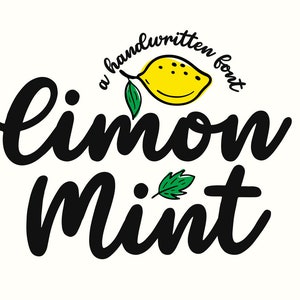 Scriptlettertype, lettertype met staarten, citroen SVG-lettertype, zomer SVG-lettertype, cursief lettertype, lettertype voor Cricut, Script lettertype SVG, Cricut lettertype - Limon Mint lettertype