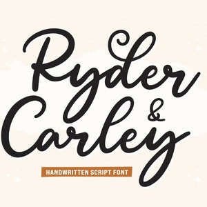 Schreibschrift, Cricut-Schrift, Hochzeitsschrift, Schreibschrift SVG, Schrift für Cricut, handgeschriebene Schrift, Schreibschrift - Ryder Carley Font