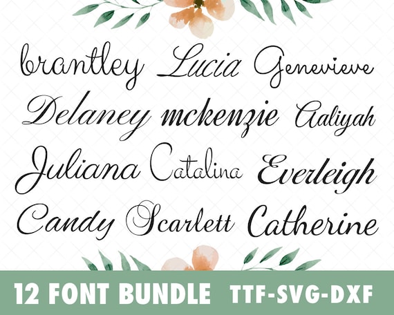 Script Fonts SVG Bundle cursive font for cricut cursive font | Etsy