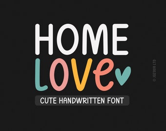 Handwritten Font, Cricut Font, Goodnotes Font, Planner Font, Teacher Font, Procreate Font,Notebook Font SVG,Font for Cricut - Home Love Font