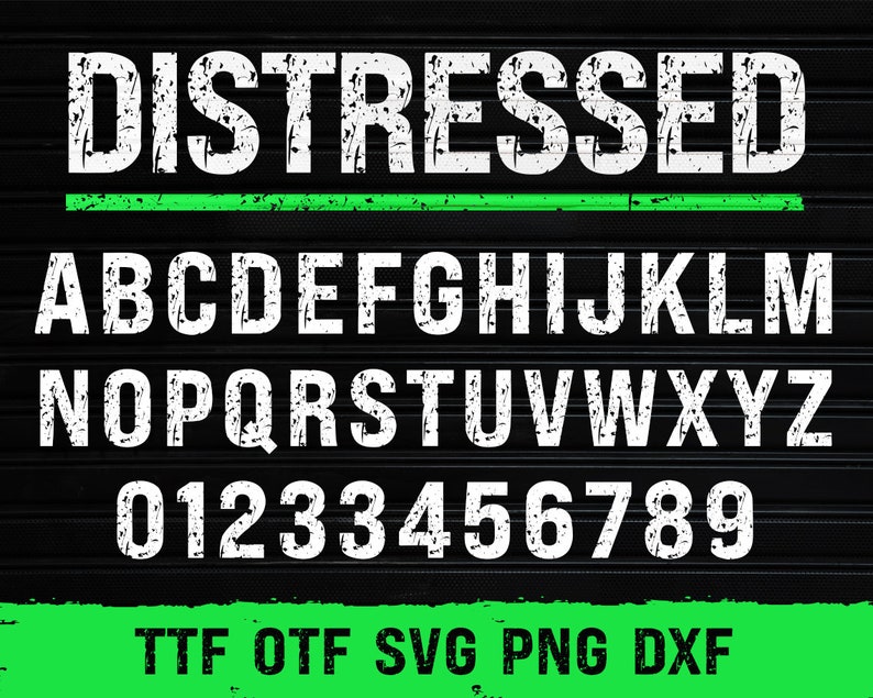 Download Distressed Font ttf cricut Grunge font svg Distressed ...
