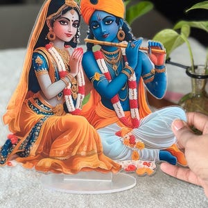 Radha Krishna/ Radhe Shaam/ Gopi Krishna  - 2D Laminate God Pooja Gift Decor