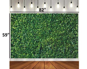 Green Leaves Botanical Backdrop, Wedding Photo Booth Prop (59"x83")