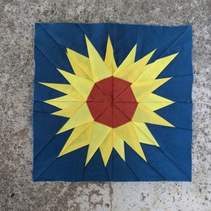 Sunflower Foundation Paper Piecing Pattern