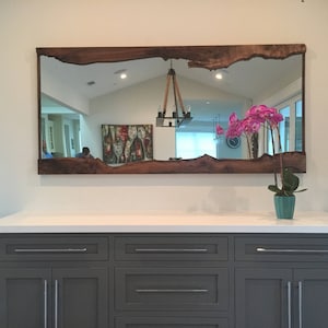 Live Edge Walnut slab mirror