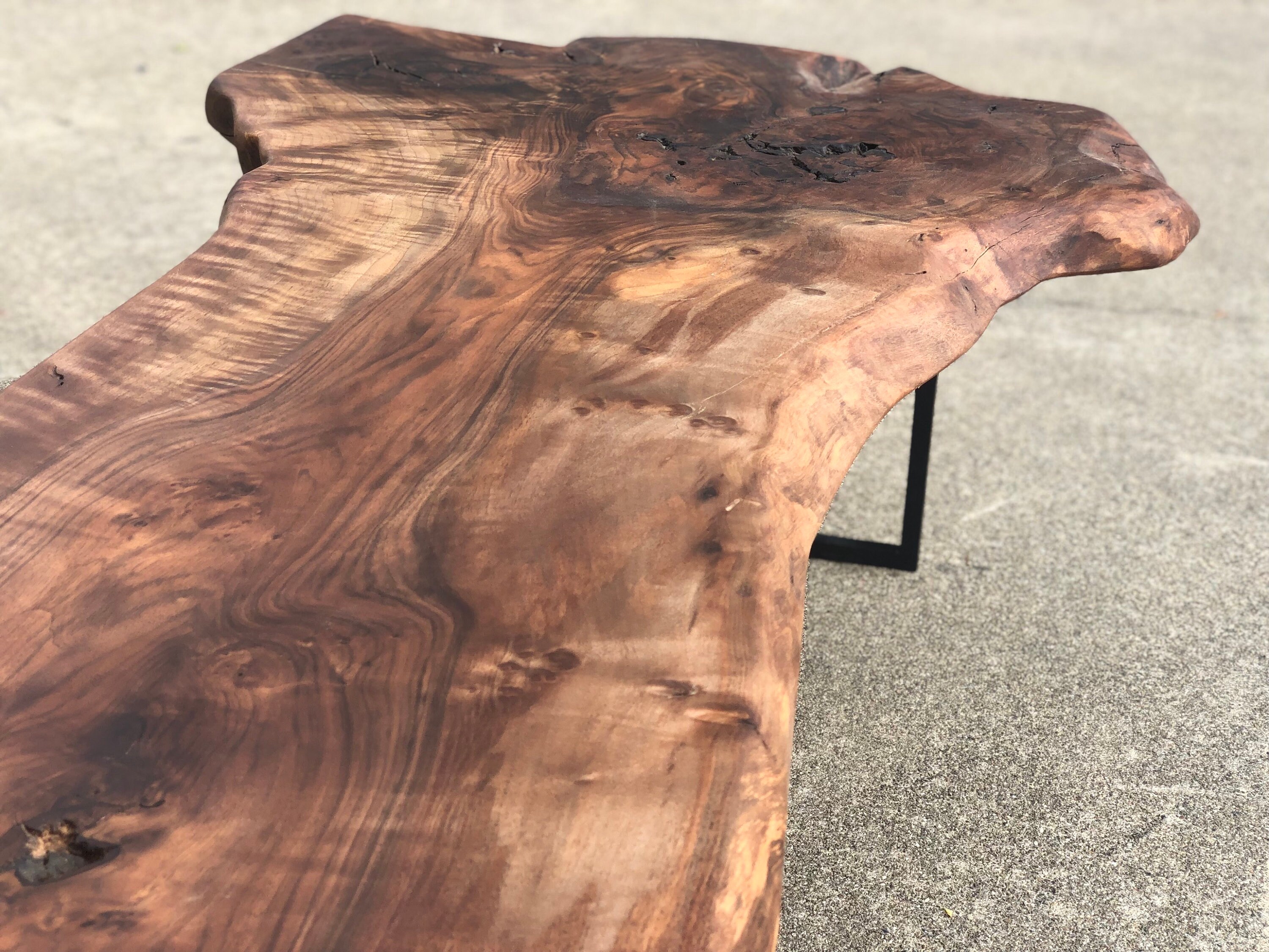 Walnut Slab Coffee Table Live Edge Etsy
