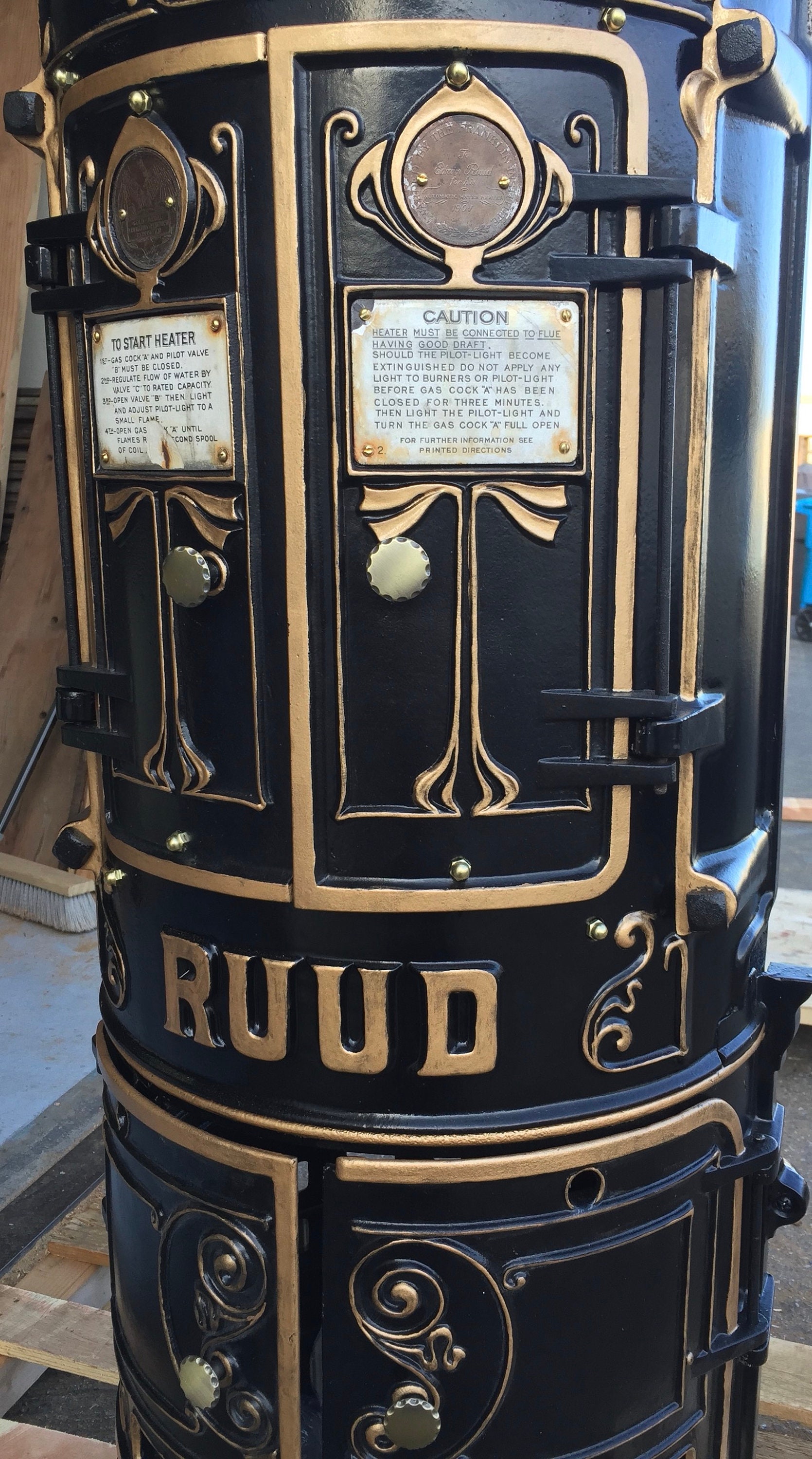 Antique Ruud Water Heater Bar Etsy