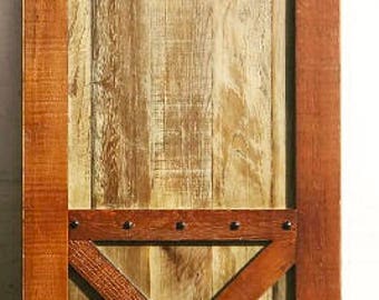 Reclaimed wood Barn Door X with clavos