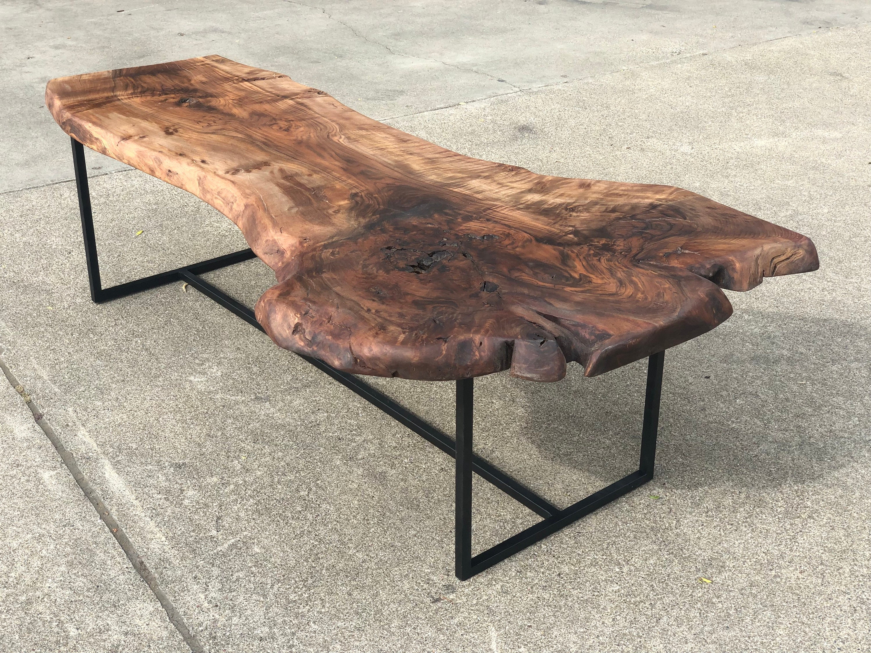Walnut Slab Coffee Table Live Edge Etsy