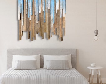Melting Ice Reclaimed Rustic wood wall Art panel