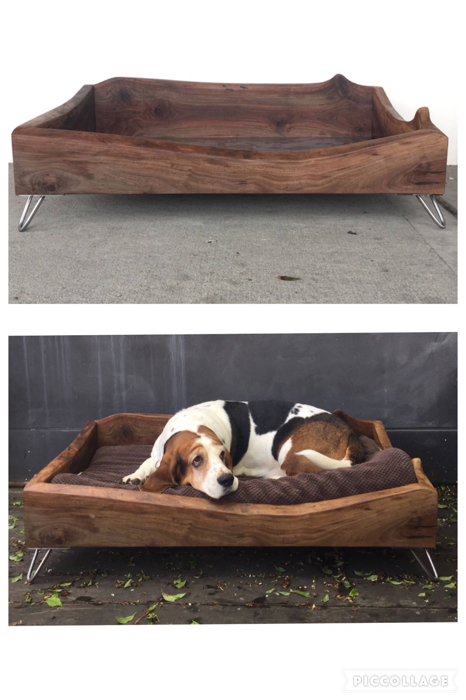 Curated visual reference: Picture Idea: Live Edge Walnut Dog Bed