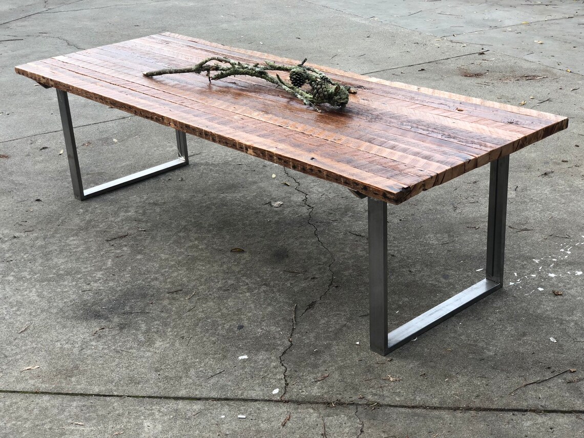 Reclaimed Rough Cut Douglas Fir Dining Table - Etsy