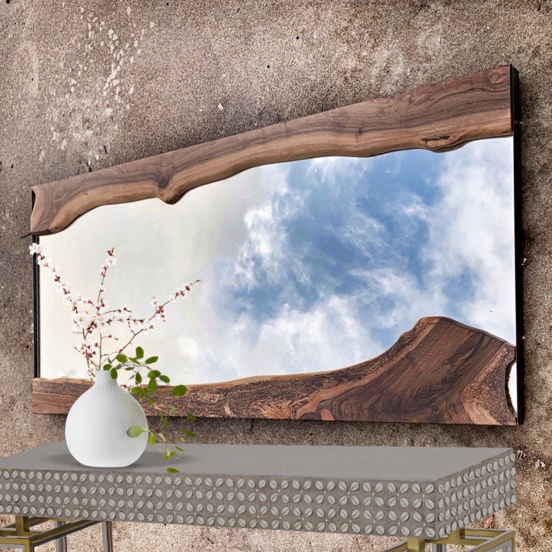 売れ筋・人気アイテム 商品 Edge Live Walnut Etsy - Mirror Framed アンティーク雑貨