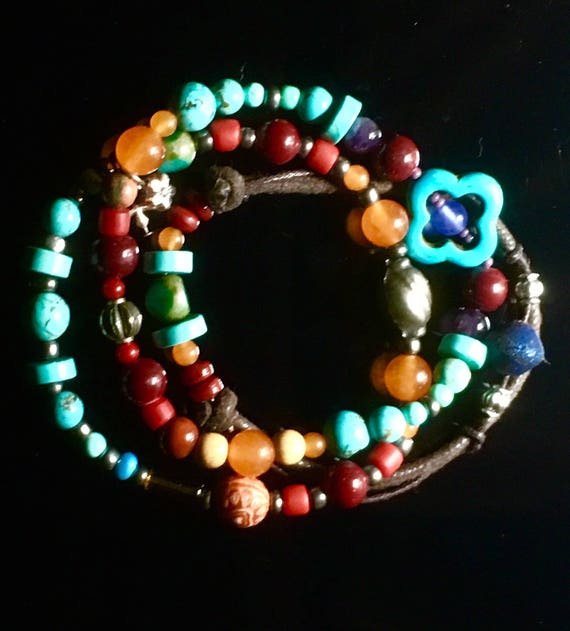 Items similar to Turquoise Bracelet set on Etsy