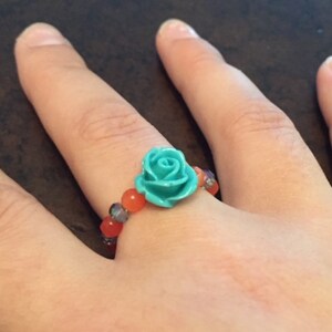 Anillo apilable difusor de aceite esencial Conjunto de 3 -- Anillos de aromaterapia -- Lava natural y piedras preciosas imagen 7