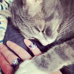 Anillo apilable difusor de aceite esencial Conjunto de 3 -- Anillos de aromaterapia -- Lava natural y piedras preciosas imagen 10