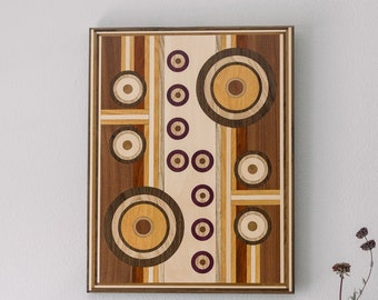 Wooden Mid Century Modern Art - Crop Circles