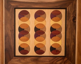 Modern Geometric Wood Wall Art Circle Design