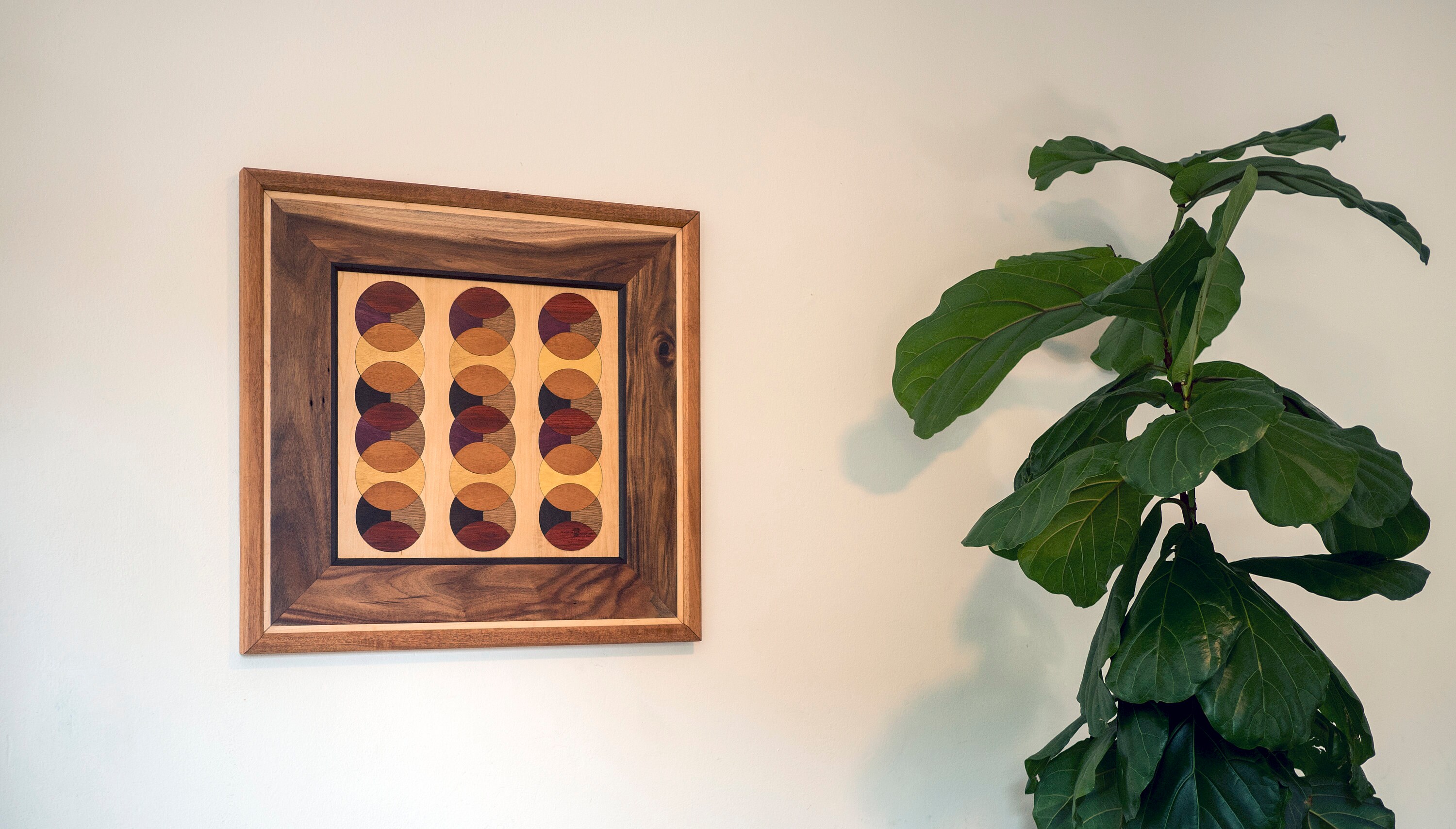 Modern Geometric Wood Wall Art Circle Design — Blackwell Woodworks