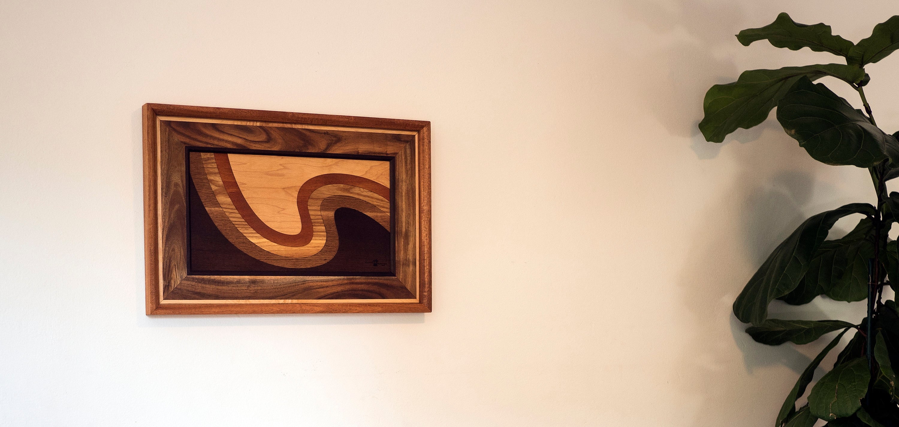 Modern Art Reclaimed Wood Wall Art including frame — Blackwell Woodworks