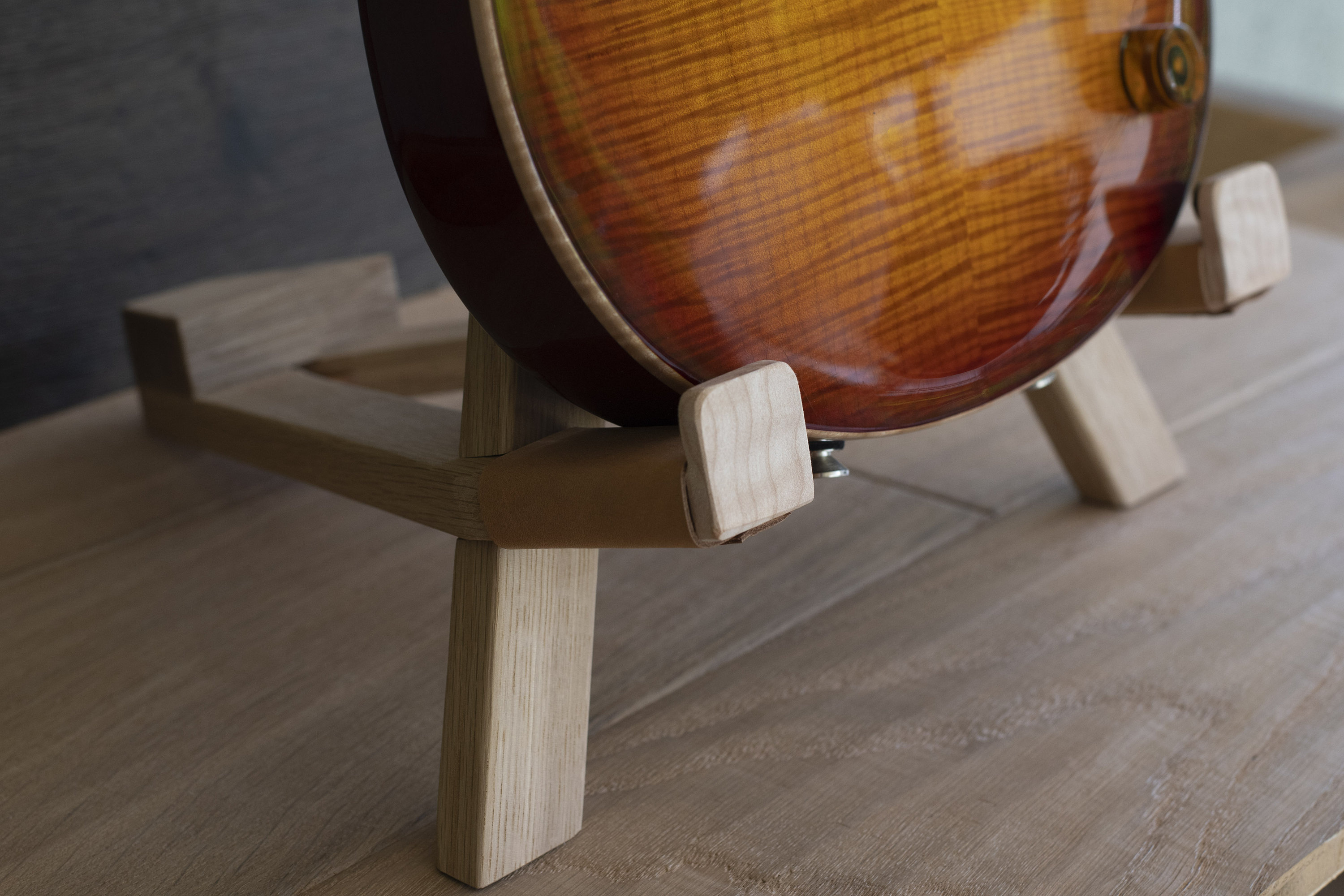 Electric Guitar Stand Mahogany by Blackwell Woodworks, Boutique Guitar