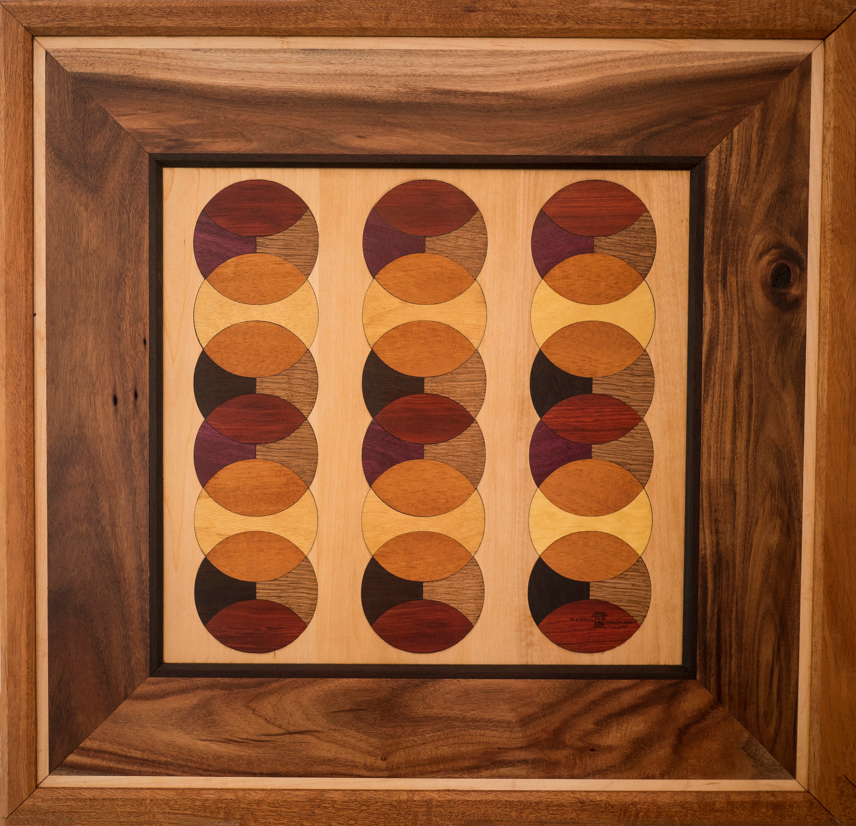 Modern Geometric Wood Wall Art Circle Design — Blackwell Woodworks
