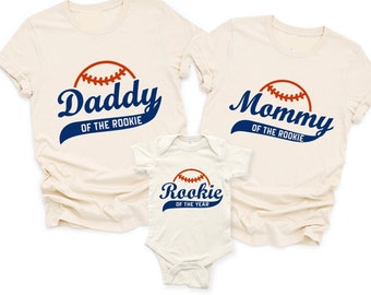 Rookie of the Year Baseball Birthday Shirt - Family Matching
