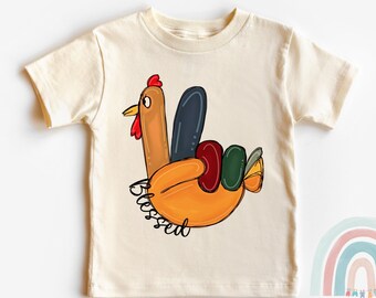 Toddler Thanksgiving Shirt: Little Turkey - Blessed Natural Tee
